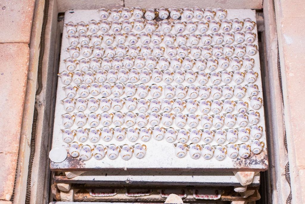 Last firing of the porcelain parts